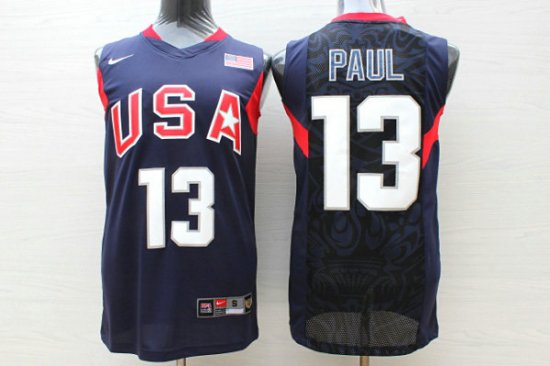 Nike USA Olympic Basketball Team Chris Paul 13 Jersey Blue